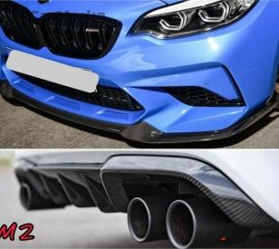 BMW 2 SERIES (M2) 2015- Carbon Fiber Lip & Diffuser Kit CS Style