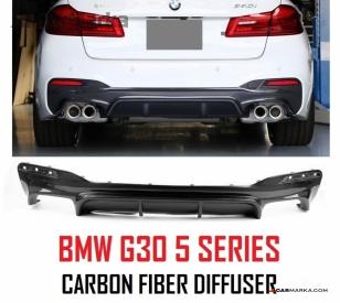 BMW 5 SERIES G30 G90 2017- Carbon Fiber Rear Bumper Diffuser