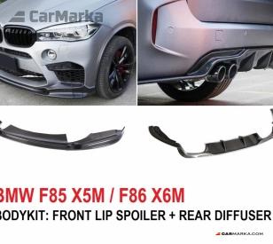 BMW X5 F15(X5M) 2013- Carbon Fiber Lip Spoiler & Rear Diffuser Kit
