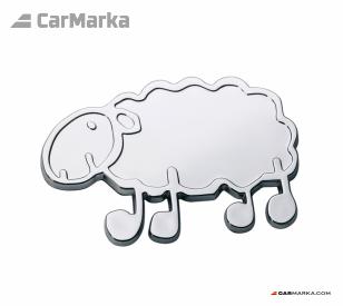 Car trunk logo sheep