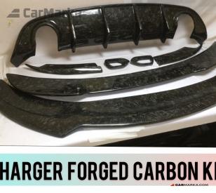 DODGE CHARGER Forged Carbon Fiber Lip Spoiler Kit 7 Parts Set