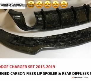 DODGE CHARGER SRT Forged Carbon Fiber Lip Spoiler & Diffuser 