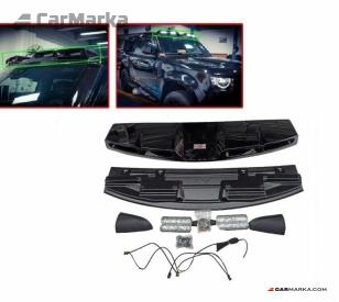 LAND ROVER DEFENDER 2/4 DOOR Roof Spoiler with Double LED DRL Plastic Black