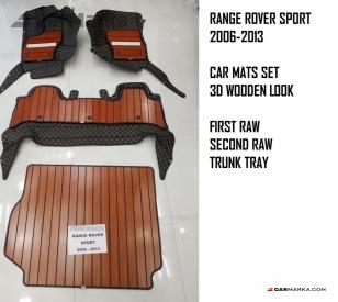 LAND ROVER RANGE ROVER SPORT 2005- Car Mats Set 3D Wooden Look