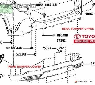 LEXUS NX Rear Bumper Cover Genuine UPPER & LOWER 2021-2023