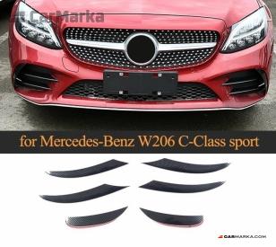 MERCEDES-BENZ C CLASS W206 2019- Carbon Fiber Splitters Canards Set