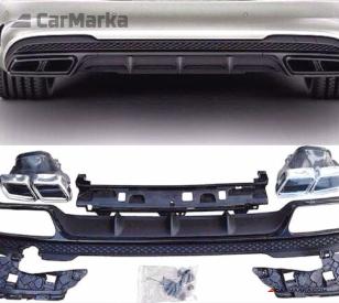 MERCEDES-BENZ E CLASS W212 (E & E63) 2014- rear bumper diffuser with tips