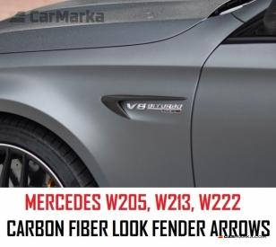 MERCEDES-BENZ E CLASS W213 (E & E63) 2016- Carbon Fiber Look Fender Arrows