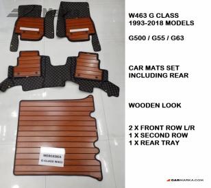 MERCEDES-BENZ G CLASS W463 (G63/G65) Front & Rear Car Mats Set Wooden Look