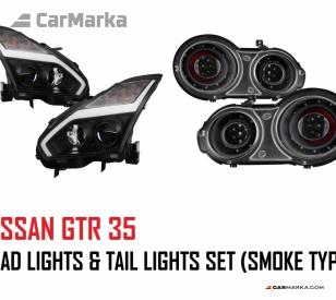 NISSAN GT-R 35 Head Lights & Tail Lights Set LED Smoke Type