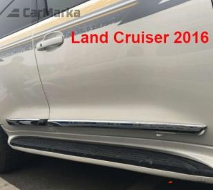 TOYOTA LAND CRUISER 200 2008- Door Mouldings Set Chrome 2016- look