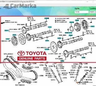 TOYOTA LAND CRUISER 200 2008- Genuine Toyota CAMSHAFTS SET OF 4 for 1VDFTV V8 FJ200 LX450D 4.5 13502-51010 13501-51010 13053-51010 13054-51010
