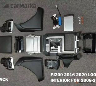 TOYOTA LAND CRUISER 200 2012- Interior Conversion Kit 2016-2020 Look BLACK For 2008-