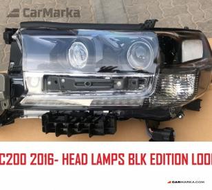 TOYOTA LAND CRUISER 200 2016- Front Head Lights Set LED Black Edition Look