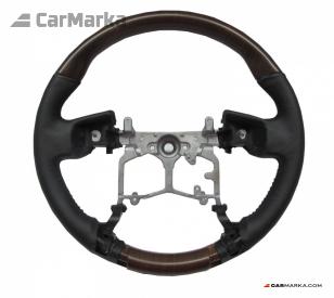 TOYOTA LAND CRUISER PRADO 150 2009- Steering wheel black leather dark wood