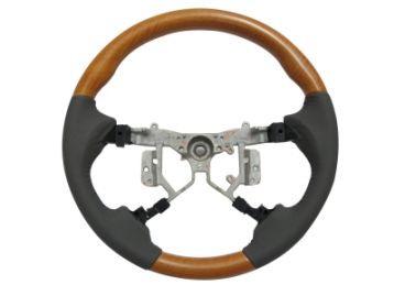 TOYOTA CAMRY 40 2006- Steering wheel grey leather with light wood