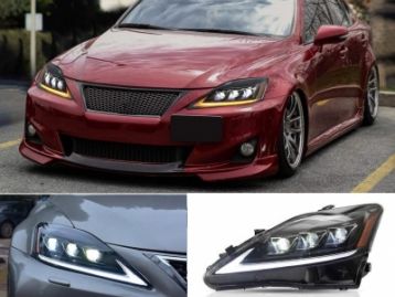 LEXUS IS-F 2010- Front Led Head Lights Set 2006-2013 With Projector Lenses