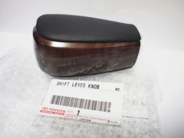 TOYOTA LAND CRUISER PRADO 150 2014- Gear knob wooden black leather