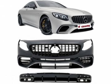 MERCEDES-BENZ S CLASS C217 COUPE (S63/S65) 2014- Face Lift Body Kit 2018- S63 Look