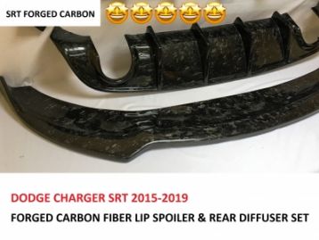DODGE CHARGER SRT Forged Carbon Fiber Lip Spoiler & Diffuser 
