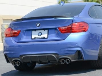 BMW 3 SERIES F30, F80(M3) 2014- Carbon Fiber Rear Diffuser For Double Exhaust Pipes Outlet