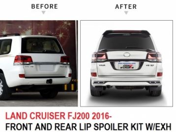 TOYOTA LAND CRUISER 200 2012- Lip Spoiler Kit With Exhaust Tips MB Look