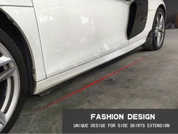 AUDI R8 Carbon Fiber Side Skirts Spoilers Set