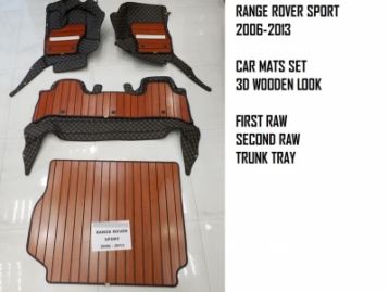 LAND ROVER RANGE ROVER SPORT 2005- Car Mats Set 3D Wooden Look