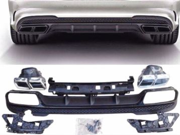 MERCEDES-BENZ E CLASS W212 (E & E63) 2010- rear bumper diffuser with tips