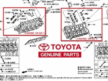 TOYOTA LAND CRUISER 200 2008- Genuine Toyota 11101-51021 & 11102-51011 CYLINDER HEADS 1VDFTV V8 FJ200 LX450D 4.5