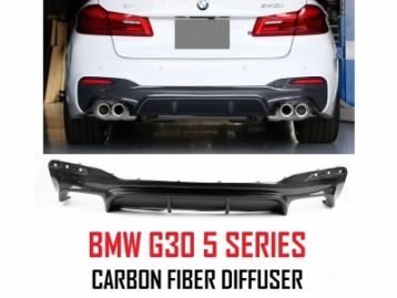 BMW 5 SERIES G30 2017- Carbon Fiber Rear Bumper Diffuser | CM-G30MTCFRDF