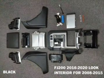 TOYOTA LAND CRUISER 200 2008- Interior Conversion Kit 2016-2020 Look BLACK For 2008-