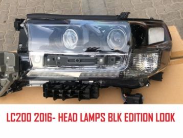 TOYOTA LAND CRUISER 200 2016- Front Head Lights Set LED Black Edition Look