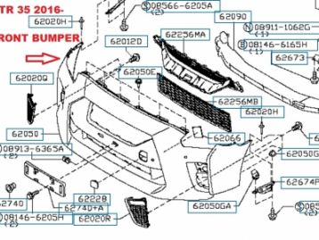 NISSAN GT-R 35 2016- Front Bumper Genuine