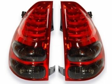 TOYOTA FORTUNER 2012- Rear tail lights set red-smoke type