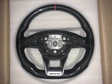 MERCEDES-BENZ C CLASS W204 2008- Carbon Fiber Steering Wheel W/O Airbag