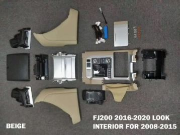 TOYOTA LAND CRUISER 200 2008- Interior Conversion Kit 2016-2020 Look BEIGE For 2008-