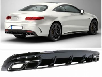 MERCEDES-BENZ S CLASS C217 COUPE (S63/S65) 2014- Rear Diffuser S63 2018 Face Lift Look