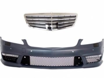 MERCEDES-BENZ S CLASS W221 (S63/S65) 2006- Front bumper and grille set S63 look