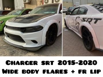 DODGE CHARGER Wide Body Kit Flares & Front Lip Spoiler Plastic