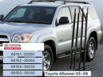 TOYOTA 4RUNNER Genuine Toyota 4Runner 2003-2009 Weatherstrip Kit 68162-35060 68163-35030 68161-35060 68164-35030