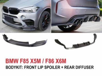 BMW X5 F15(X5M) 2013- Carbon Fiber Lip Spoiler & Rear Diffuser Kit