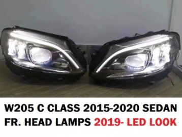 MERCEDES-BENZ C CLASS W205 C63 2015- Front Head Lamps Led Type 2019- Look