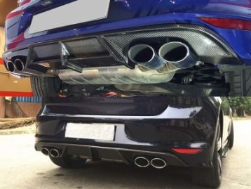 VOLKSWAGEN GOLF 7 Rear Bumper Diffuser RZA Look Carbon Fiber