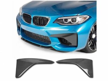 BMW 2 SERIES (M2) 2015- F87 Carbon Fiber Front Bumper Splitter Covers Set