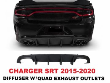 DODGE CHARGER Quad Exhaust Rear Diffuser Unpainted Plastic