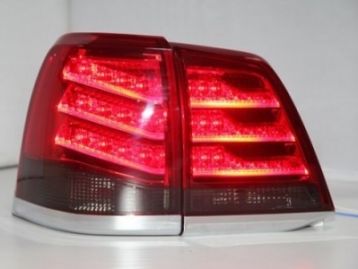 TOYOTA LAND CRUISER 200 2012- Tail Lights Set Lexus Look Red-Smoke LED