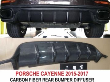 PORSCHE CAYENNE 2014- Carbon Fiber Rear Diffuser GT Look