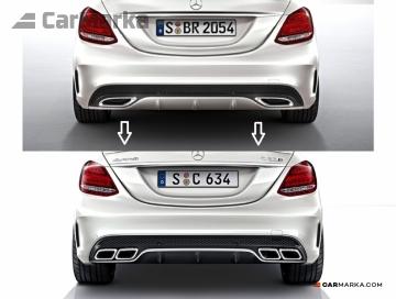 MERCEDES-BENZ C CLASS W205 2015- front bumper and diffuser c63 style
