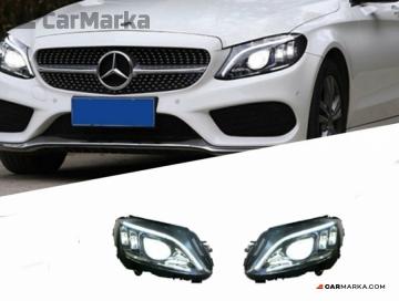 MERCEDES-BENZ C CLASS W205 2015- Front Head Lamps Led Type 2019- Look